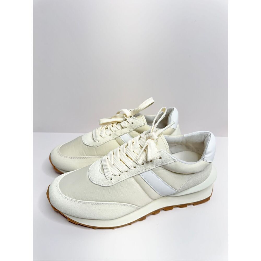 J/Slides Sneakers Size 7 Cream Leather Lifestyle Athletic and Training Shoes NEW - Picture 2 of 14